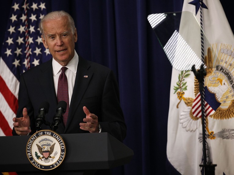 Vice President Joseph Biden speaks during a White House Clean Energy Investment Summit June 16, 2015, Washington DC.