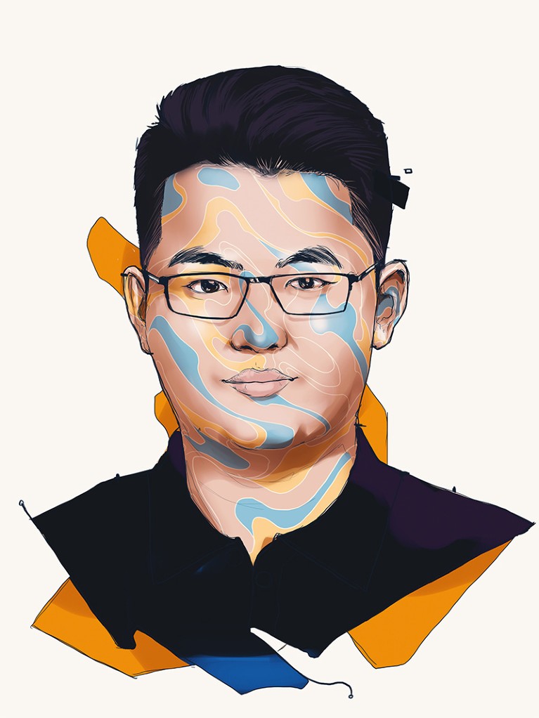 Illustrated portrait of Chen Hao