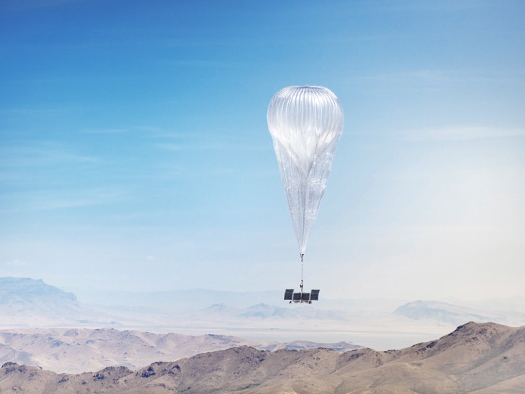 Figure 1: A Loon flight in the stratosphere that uses automation to steer to people and places that need connectivity.
