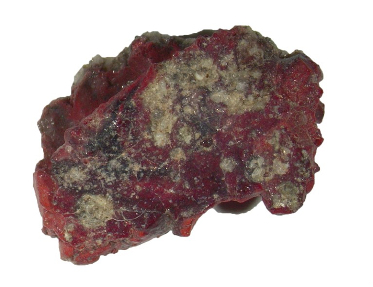 Red trinitite sample which contained the quasicrystal