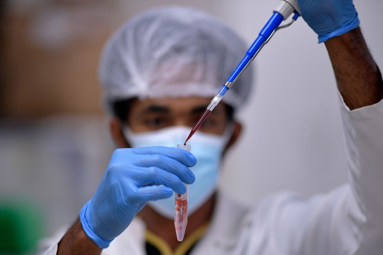 A scientist working in a laboratory