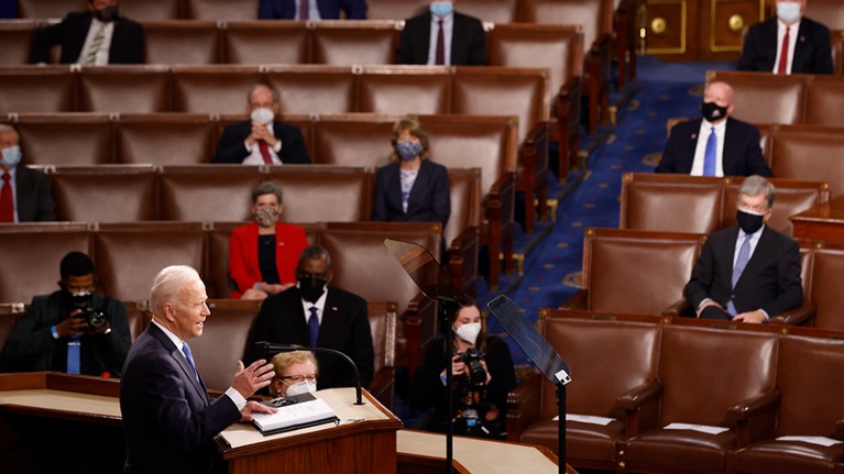 President Joe Biden addresses a Joint Session of Congress.