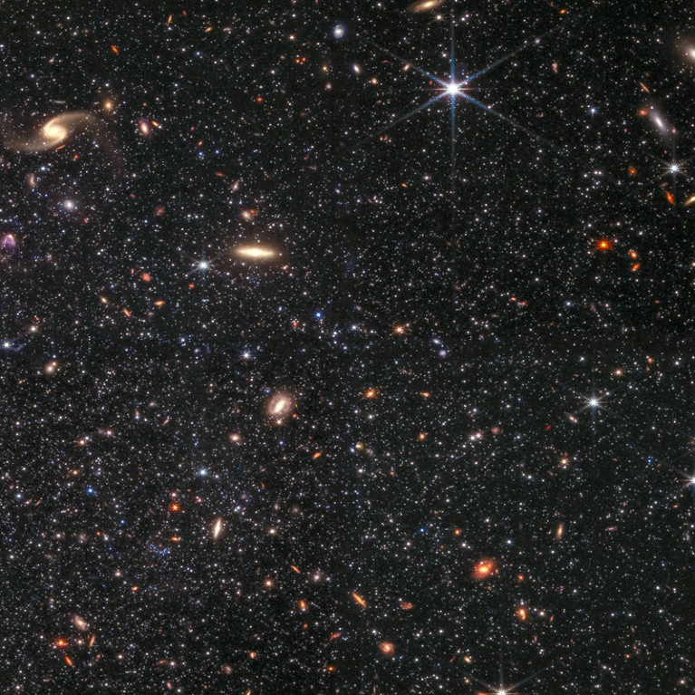 A collection of galaxies.