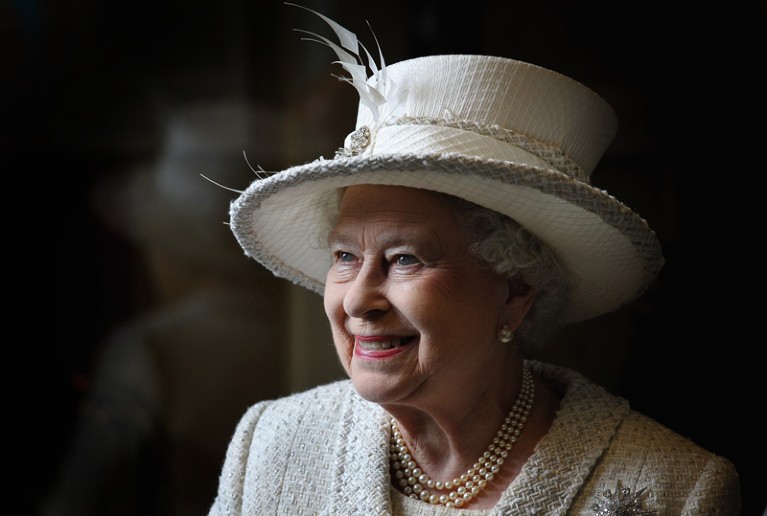 Portrait of Queen Elizabeth II smiling