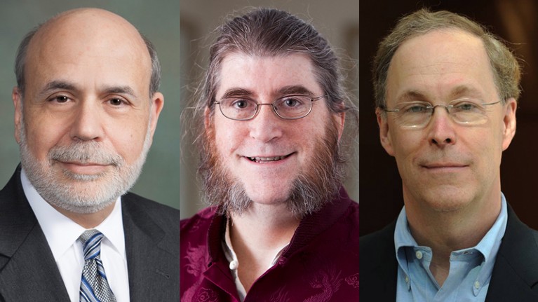 Headshots of the three Nobel laureates.
