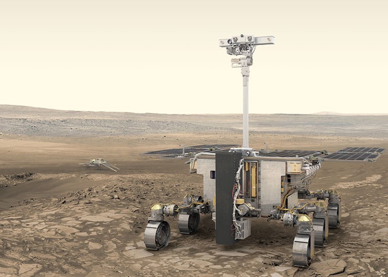Artist's impression of ESA's ExoMars rover.