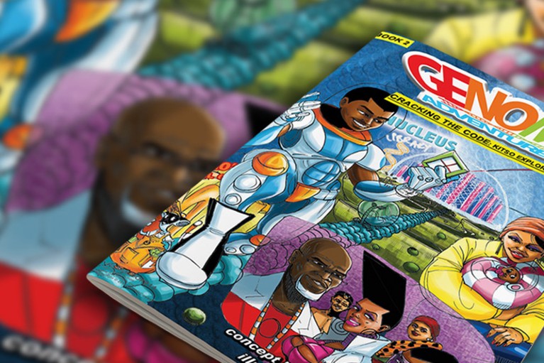 The cover of a copy of the graphic novel Genome Adventures Book 2.
