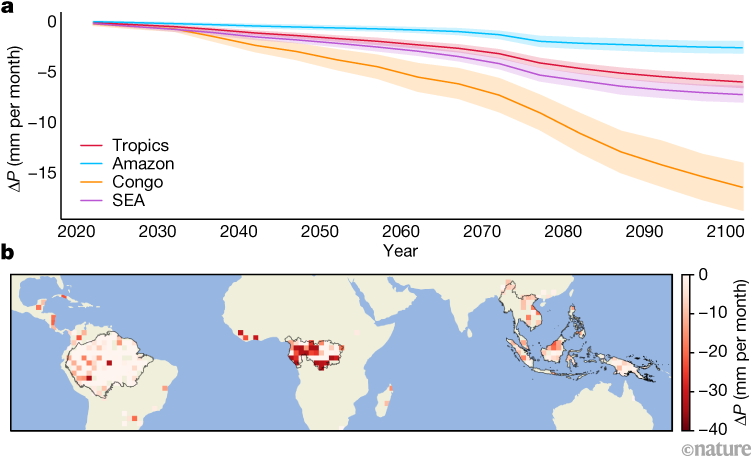 Observed Reductions In Rainfall Due To Tropical Deforestation