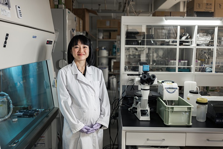 Yasuka Toda standing in laboratory