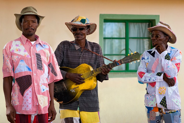 A group of Nama People in Namibia.