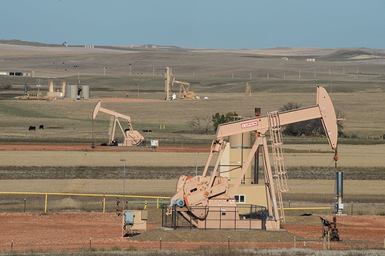 Oil well pads operated by Continental Resources dot the wheat fields of eastern Montana.