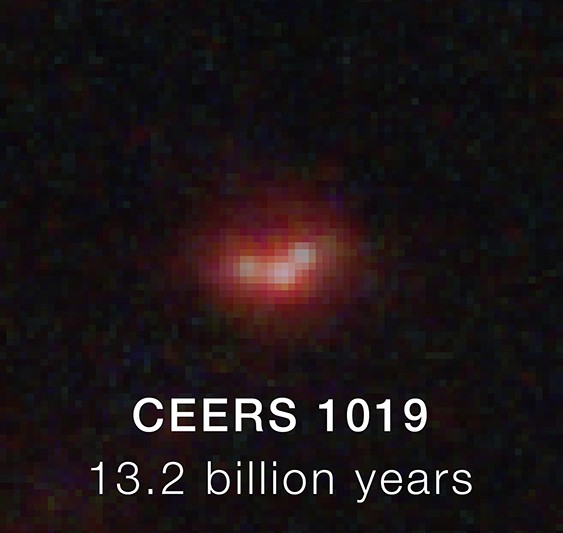 Researchers have identified the most distant active supermassive black hole to date, within galaxy CEERS 1019.