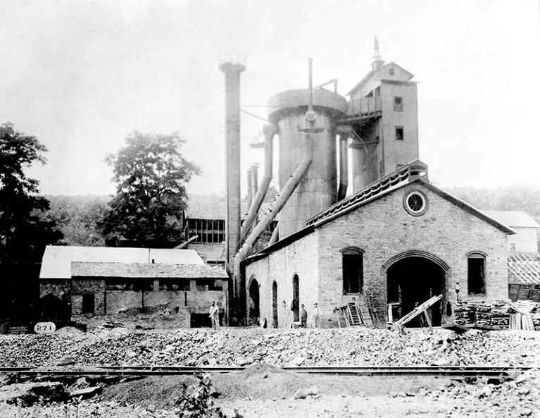 The Catoctin blast furnace pictured in around 1900.