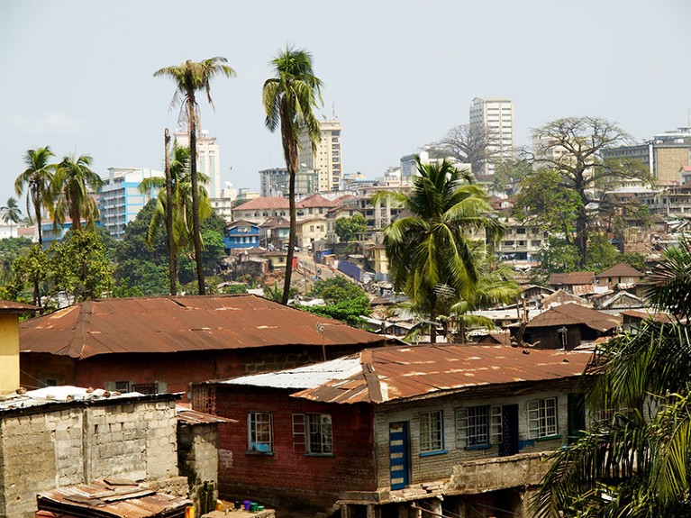 View of Freetown, Sierra Leone.