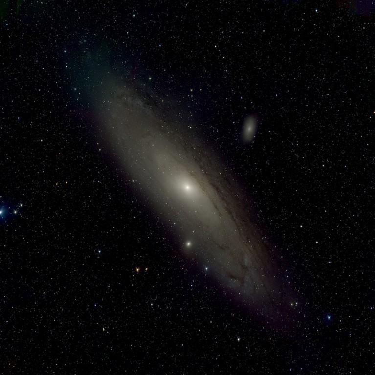 This photo shows the image of Andromeda galaxy as seen through the Wide Field Survey Telescope (WFST) Mozi.