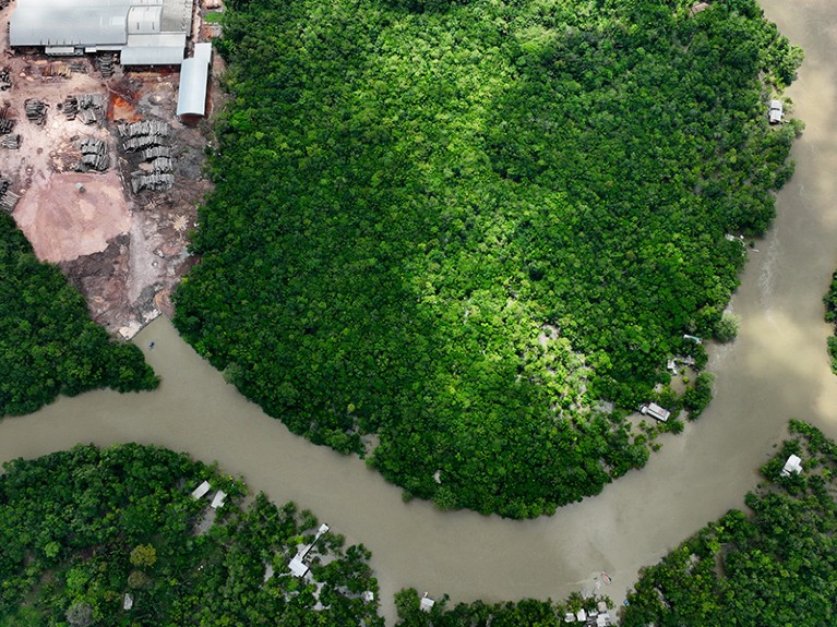 A general view shows the water conditions of the Piraiba river before a summit of Amazon rainforest nations, Brazil.