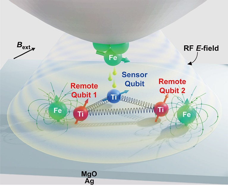 Illustration of an atomic-scale multi-qubit platform.