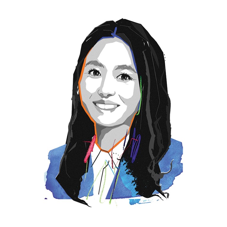 Illustrated head and shoulders of Youqiong Ye