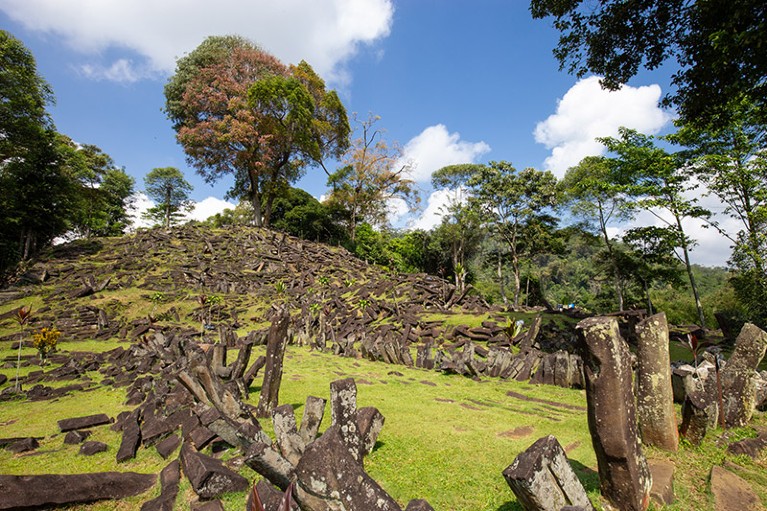 A view of Gunung Padang, a megalithic site located near Cianjur, Indonesia