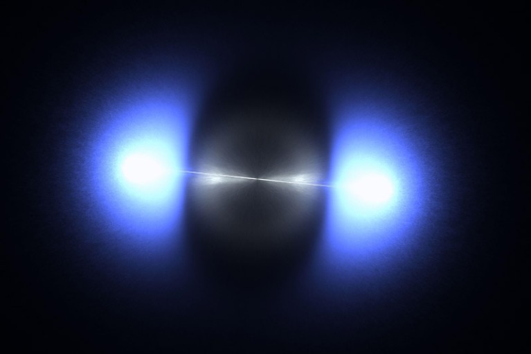 A 3D artist's impression of quantum entanglement.