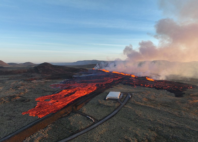 In Pictures Lava Flows Into Icelandic Town During Volcanic Eruption