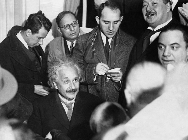 Albert Einstein in New York, 1930.