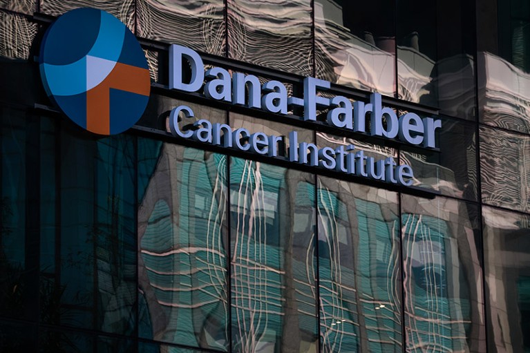 Exterior of Dana-Farber Cancer Institute building.