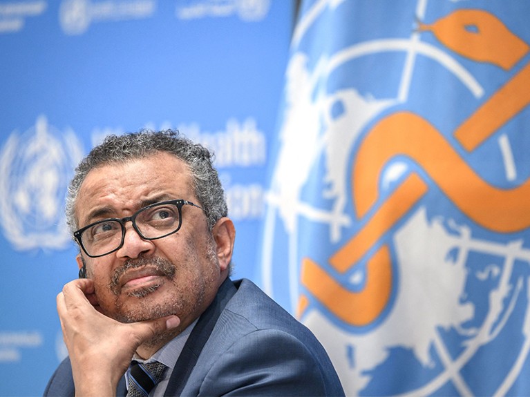 World Health Organization Director-General Tedros Adhanom Ghebreyesus attends a press conference on December 20, 2021 at the WHO headquarters in Geneva.