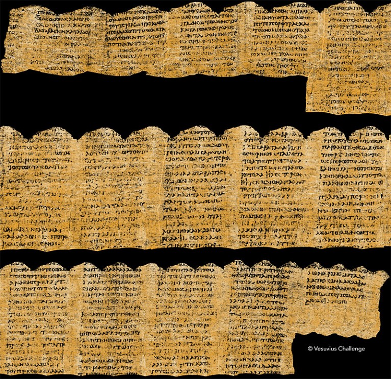 Искусственный интеллект впервые прочитал текст с древнего свитка из библиотеки Геркуланума