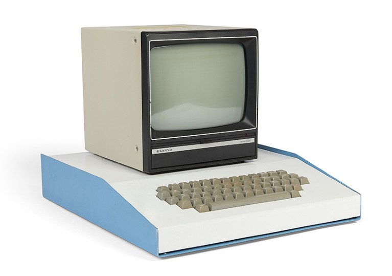 An Apple I personal computer on a white background