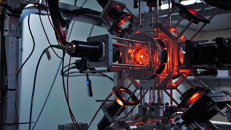 A cloud of atoms photographed in a quantum gravimeter at the Q-CTRL laboratory in Sydney, Australia.