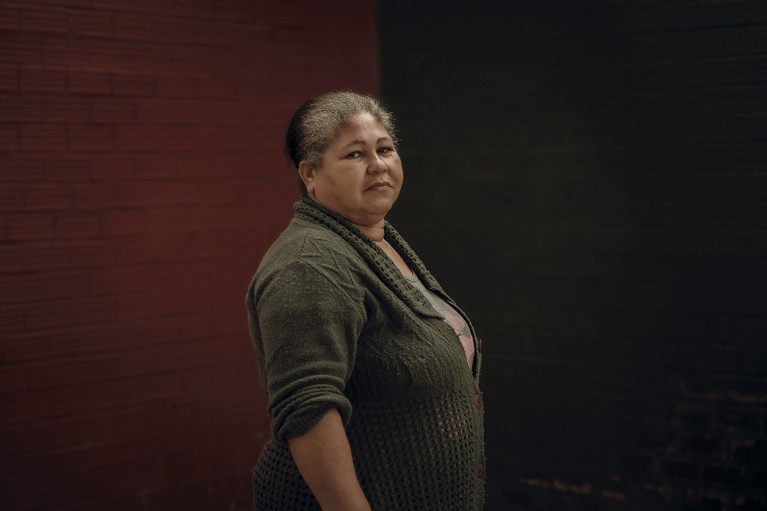 Portrait of Eliana Silva de Araújo after the floods in Rio Grande do Sul, Brazil in July 2024.