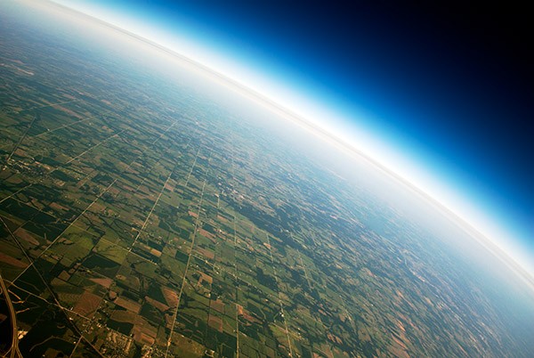 Aerial view over midwestern United States.