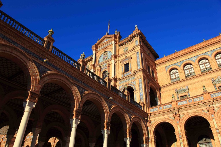 General view of The Plaza de Espana on a sunny day