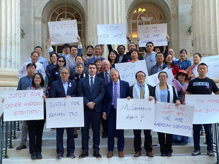 Community members came from across the country to show their support for Professor Tao at his Appeals Court Hearing in 2023.