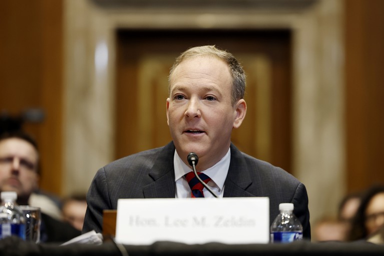 Lee Zeldin at his confirmation hearing for U.S. Administrator of the Environmental Protection Agency.