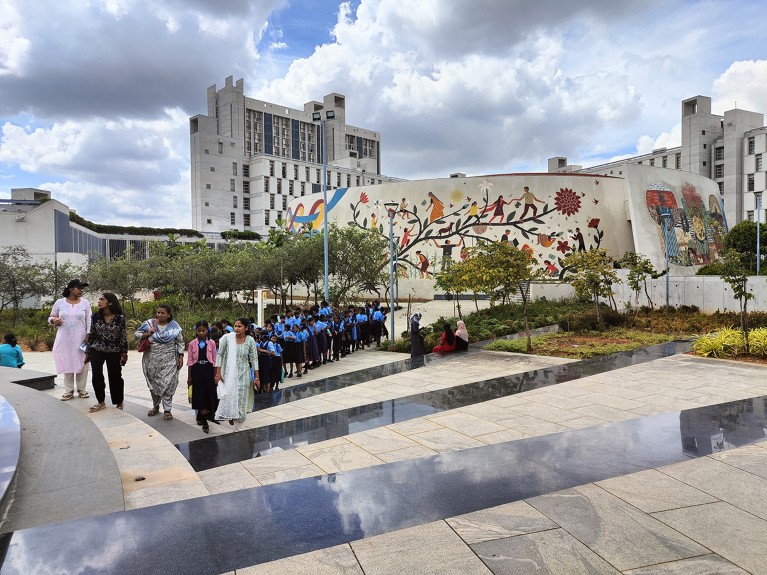 Environmental activities at Azim Premji University campus in Bengaluru, India.