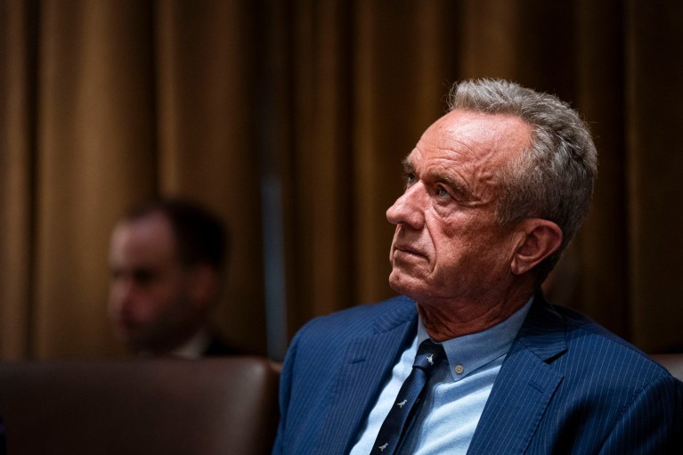 A close-up side-profile portrait of Robert F. Kennedy Jr