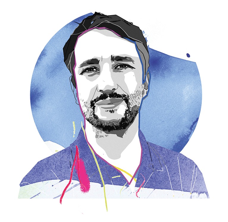 Illustrated portrait of Simon Heeke