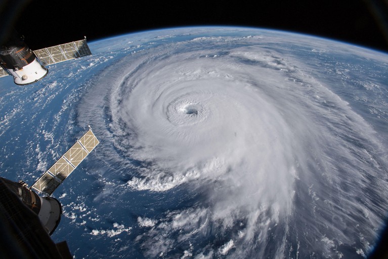 Cameras on the International Space Station captured dramatic views of Hurricane Florence moving across the Atlantic.