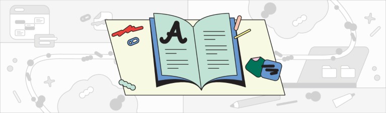 Illustration of an open book representing a laboratory book discussion.