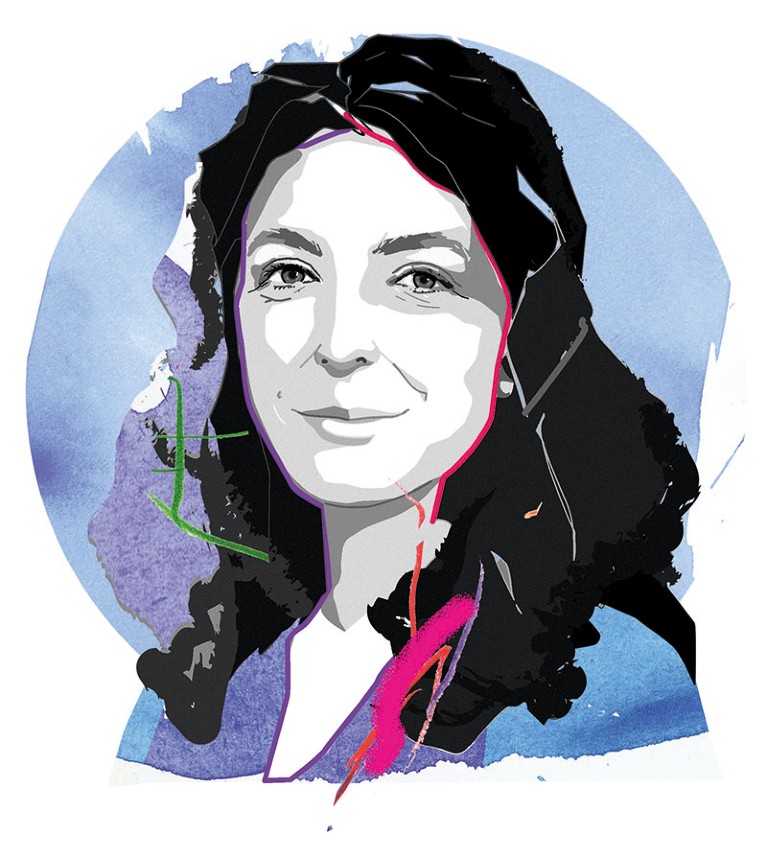 illustrated portraits of Farnaz Niroui