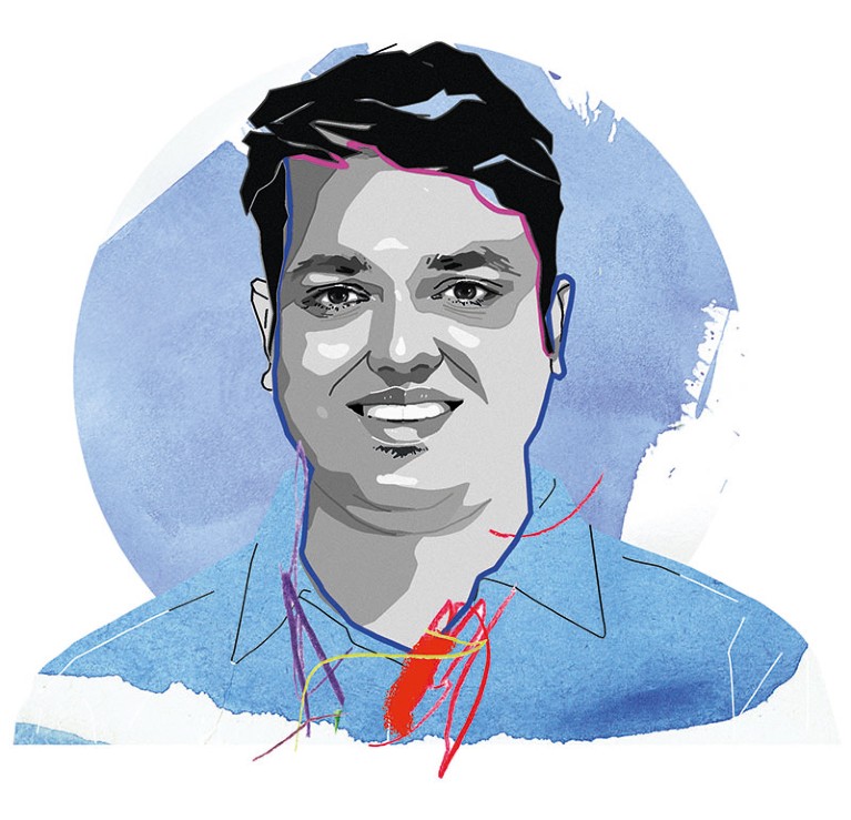 illustrated portrait of Suman Bera