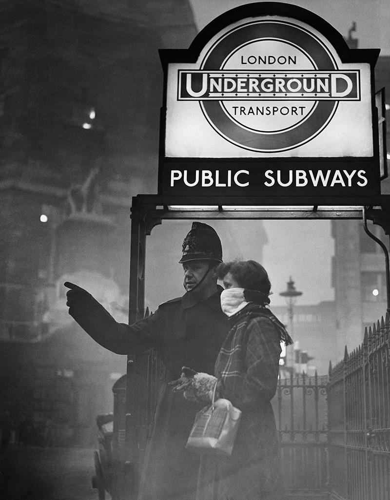 Smog in London in the 1950s