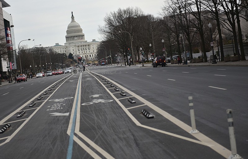 Pennsylvania Avenue in Washington with US Capitol