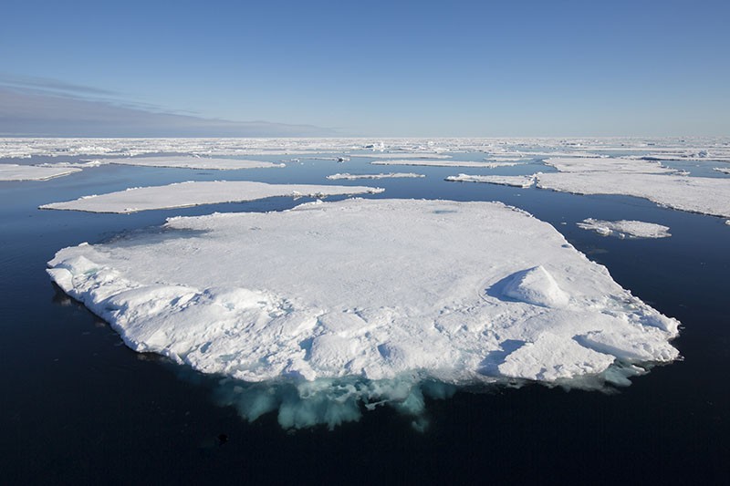 Ice floes in the Arctic Ocean