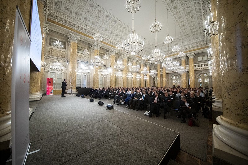 A view of the stage at the Quantum Flagship Event in Vienna, 28 October 2018