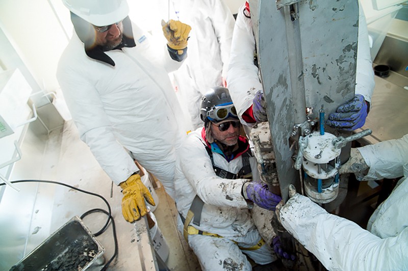 The team retrieves the first terrestrial samples from Subglacial Lake Whillans.
