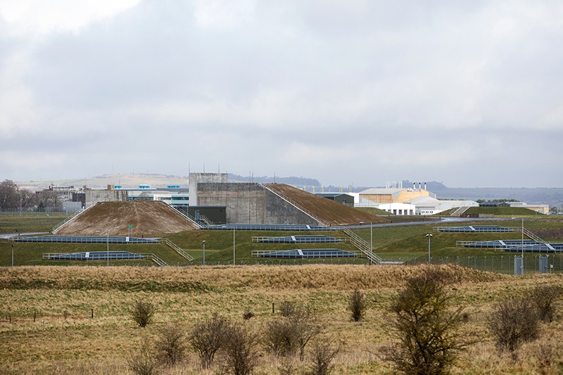 Una vista de la base militar de Porton Down.