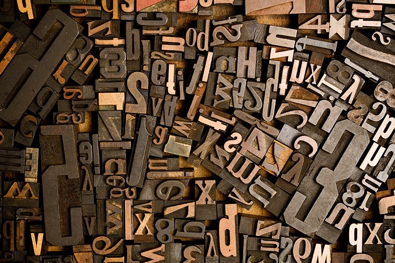 A bunch of pieces of wood type